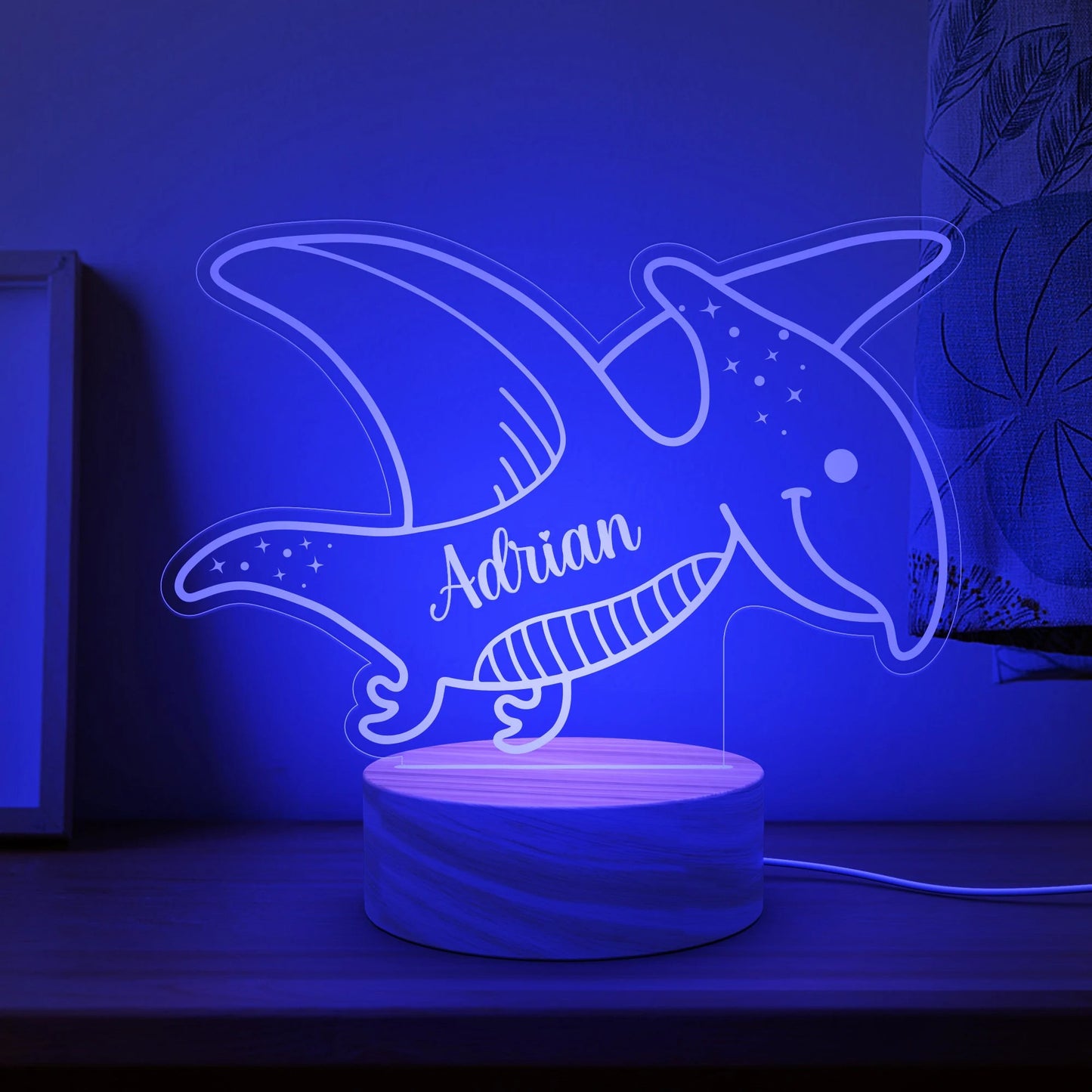 Dinosaur Custom Name Light,Personalized Night Light,Dinosaur Room Decor