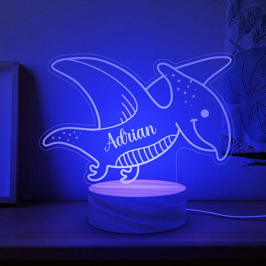 Dinosaur Custom Name Light,Personalized Night Light,Dinosaur Room Decor
